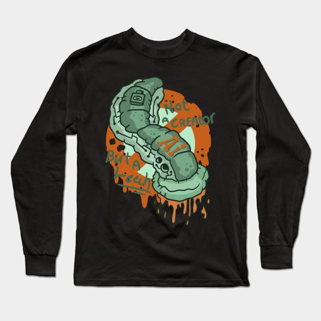 AI is theft. leech. Long Sleeve T-Shirt by JJadx